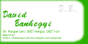 david banhegyi business card